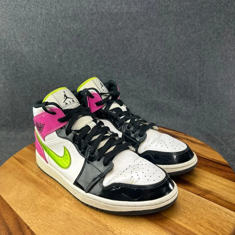 Jordan 1 Mid SE Cyber Active Fuchsia Sneakers Mens Size 10 CZ9834-100